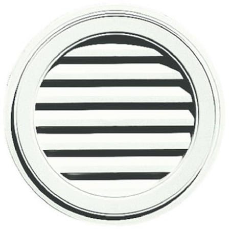 Builders Edge 120032222123 22 In. Round Gable Vent - White